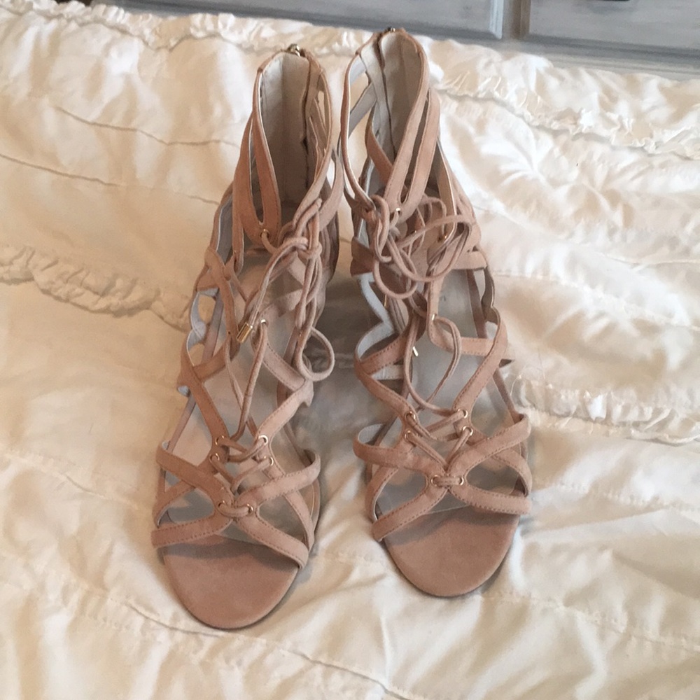 Kenneth Cole nude wedge sandals